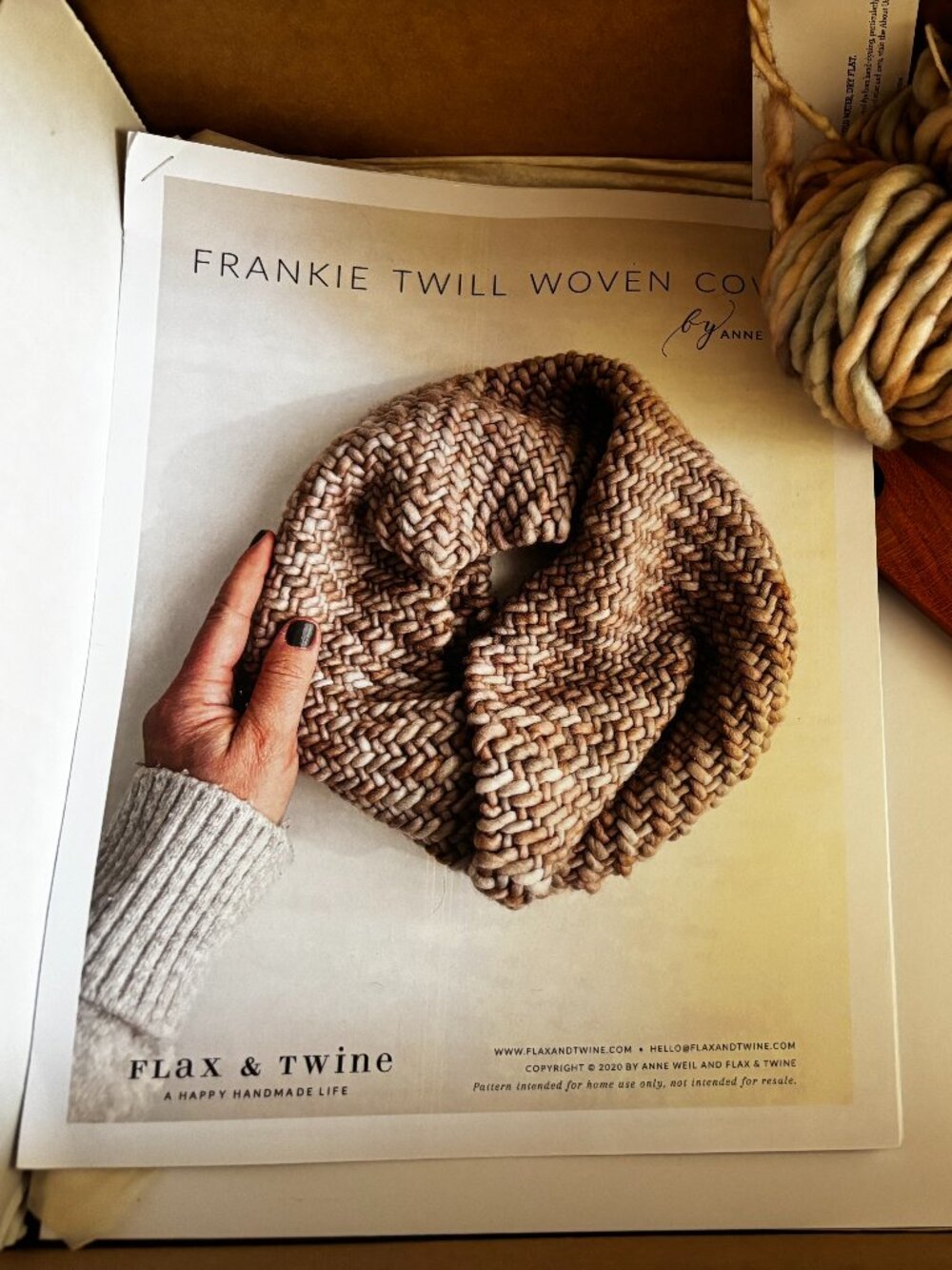 Flax & Twine Frankie Twill Woven Cowl Kit